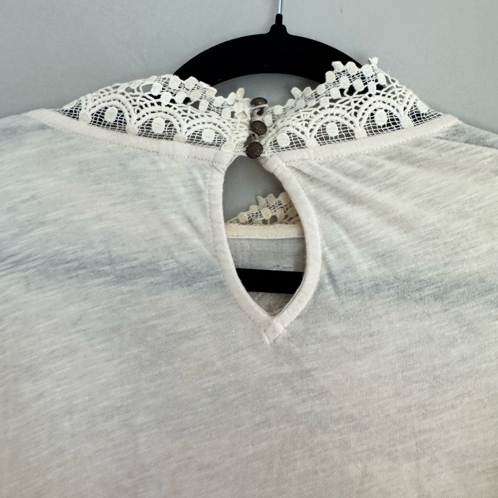 Anthropologie Jenna Lace Bohi Oullover Embroidered Blouse Cream Romantic XL - Picture 8 of 10